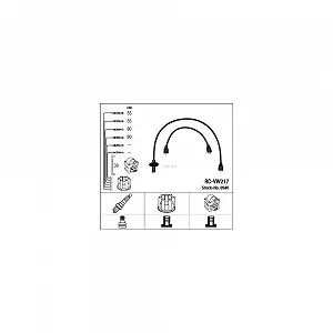 Комплект проводів запалювання NGK 0948 для AUDI SEAT SKODA VW LAMBORGHINI BENTLEY - Фото 1