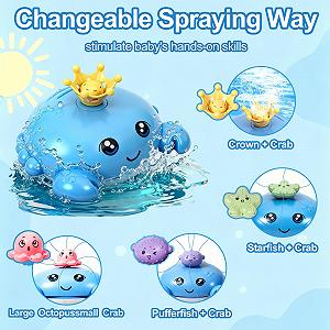 Игрушка для ванной Крабовый фонтан с подсветкой synthetic.ua - Фото 1