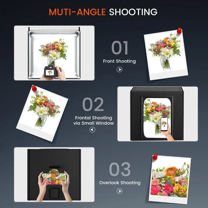 Фотобокс Couleeur 60 см / 5500K / CRI 95 / 6 фонів / Чорний, фото №5 Фотобокс Couleeur 60 см / 5500K / CRI 95 / 6 фонів / Чорний, фото №5