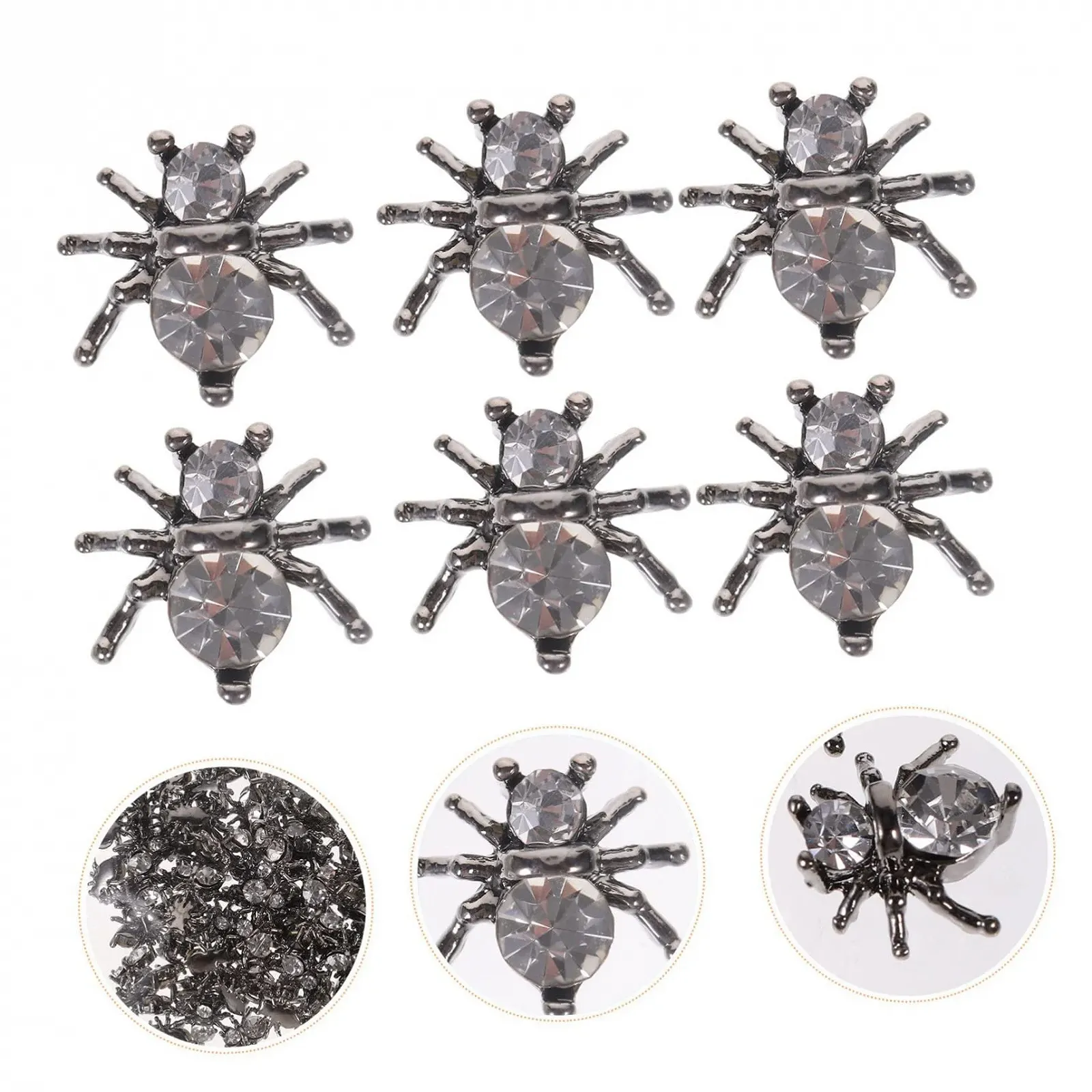 Подвеска для ногтей Healeved Паук 200 шт. Кристалл, фото №8