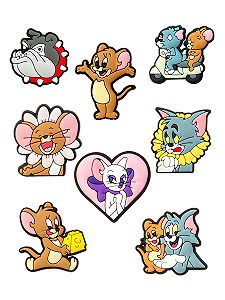 Джибитсы Том и Джерри Tom and Jerry кот мышь Jibbitz 8 шт аксессуары Крокс украшение Dz_138_1 - Фото 1