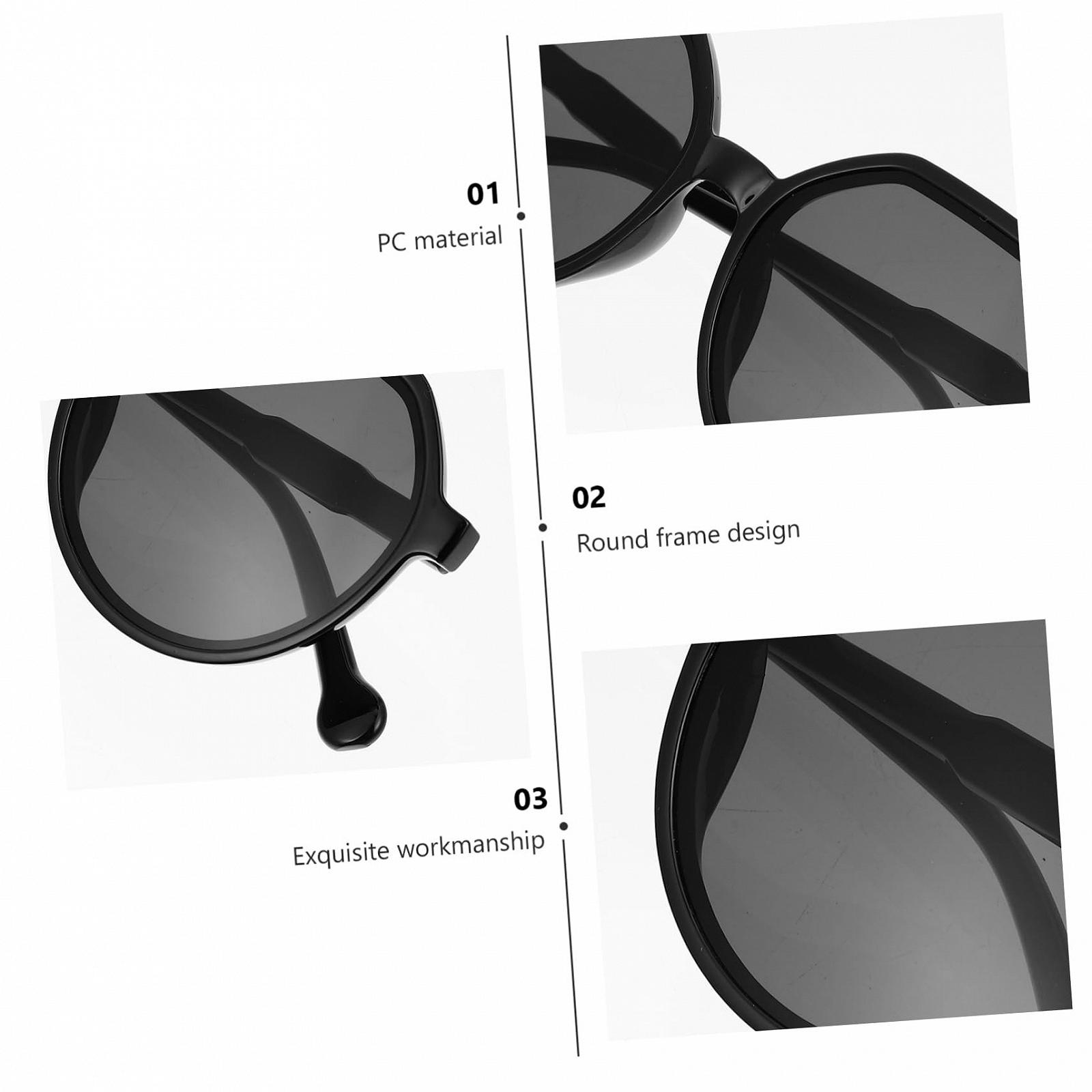 Сонцезахисні окуляри круглі PACKOVE 3 пари, зручні для дорослих, модні, антиблікові, фото №8