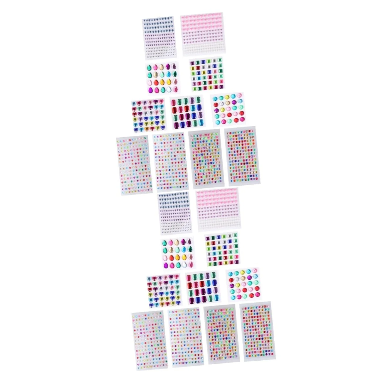 Наклейки-кристаллы Lurrose 22 листа, набор наклеек для ногтей, наклейки для лица, наклейки со стразами, сделай сам наклейки с драгоценными камнями, набор акриловых аппликаций для детей, фото №1