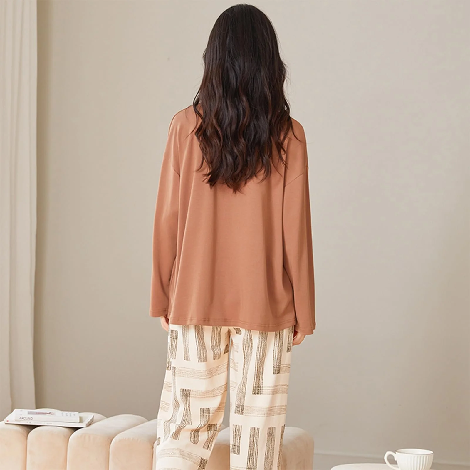 Піжамний комплект GOSO для дівчат, Стильний комплект з довгими рукавами, фото №4 Піжамний комплект GOSO для дівчат, Стильний комплект з довгими рукавами, фото №4