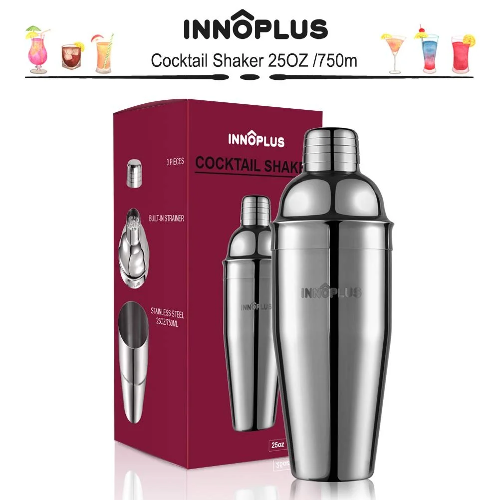 Шейкер для коктейлів INNHPLUS 750 мл, набір для коктейлів, міксер для бару з нержавіючої сталі, фото №5