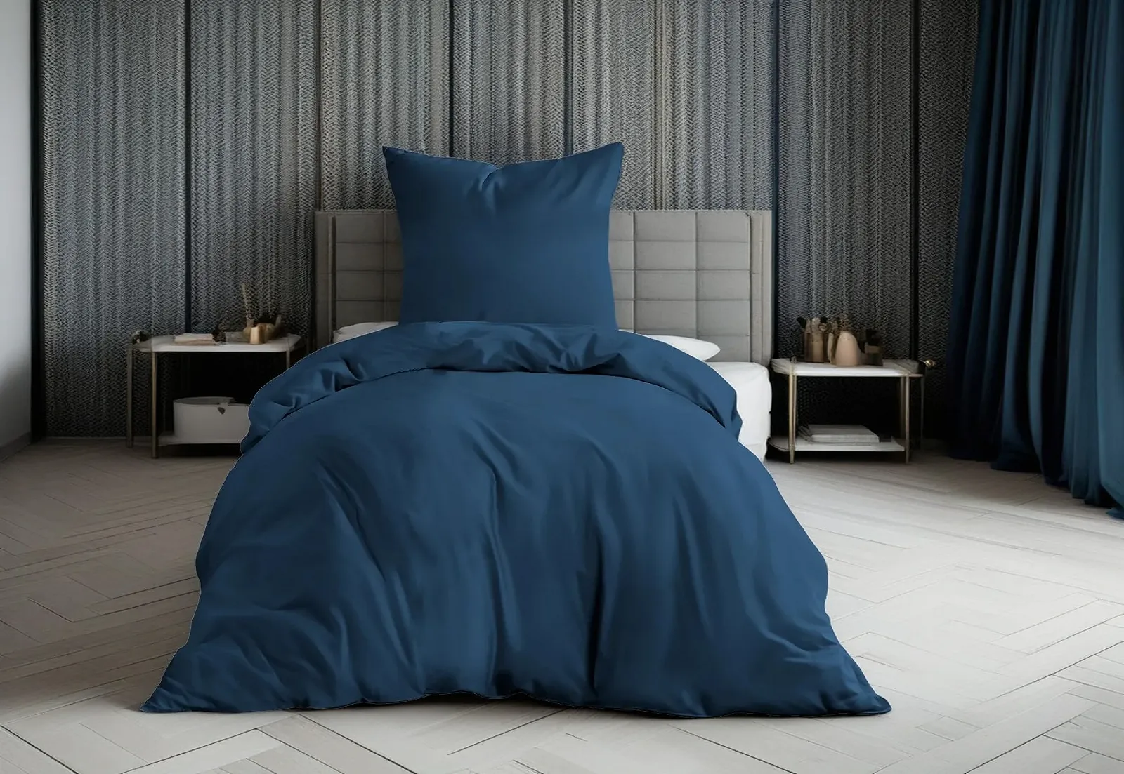 Постельное белье MALIKA 135 x 200 см + 80 x 80 см, хлопок, Renforcé, Oeko-Tex, на молнии Однотонное, фото №7