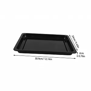 Противень для запекания Cabilock эмалированный прямоугольный для индукционных плит черный synthetic.ua - Фото 1