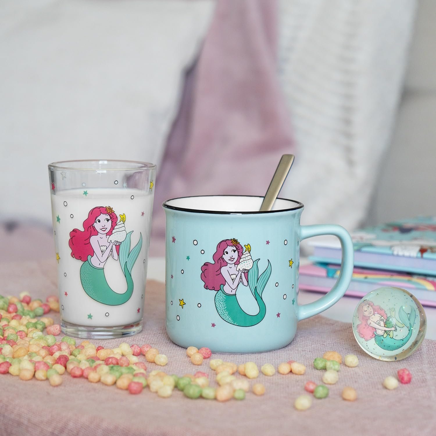 Кухоль GRUSS & CO Mermaid, 350 мл, порцеляновий, висота 8.4 см, фото №4