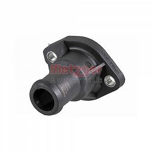 Фланец охлаждающей жидкости METZGER 4010124 для VAG, головка блока цилиндров, со стороны коробки передач - Фото 1