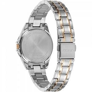 Женские аналоговые часы CITIZEN EC1186-85A Кварцевый механизм, Ремешок из нержавеющей стали, Белый цвет synthetic.ua - Фото 1