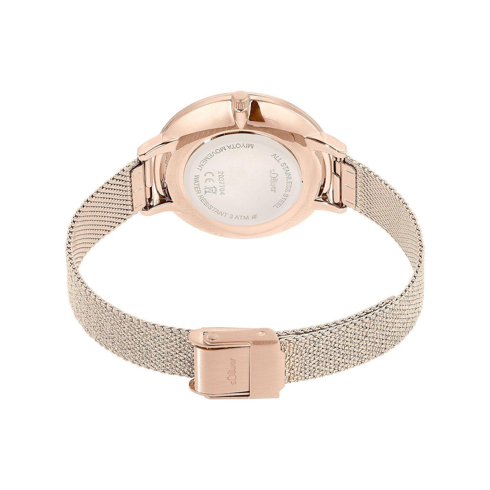 Женские часы s.Oliver Сталь IP Rose 2037704, Браслет, фото №2 Женские часы s.Oliver Сталь IP Rose 2037704, Браслет, фото №2