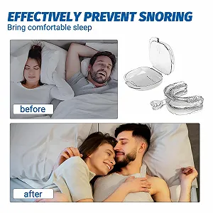 Капа от храпа, многоразовая, регулируемая, унисекс, подходит для различных форм рта, со щеткой для брекетов и коробкой для хранения synthetic.ua - Фото 1