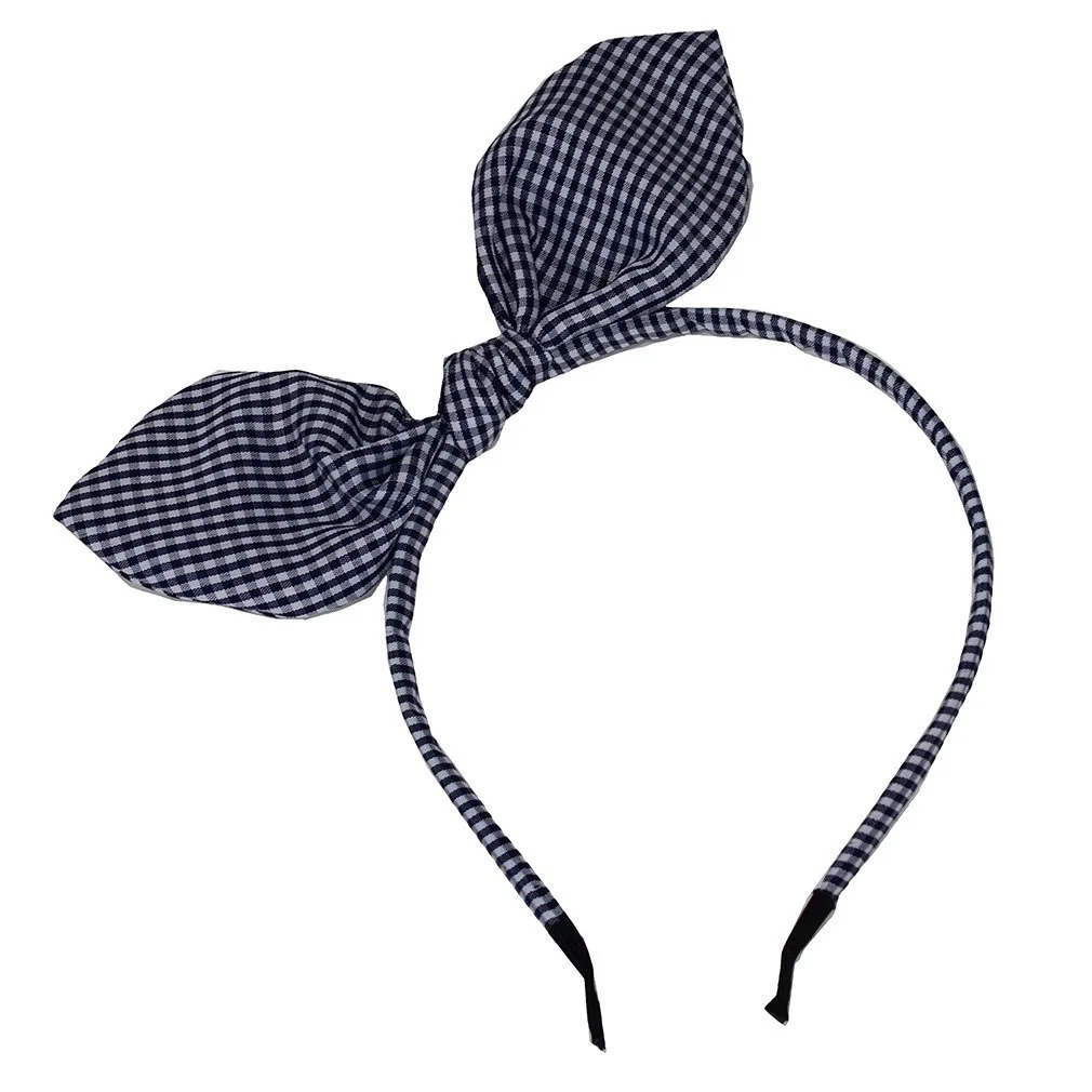 Обруч на голову Banned Riley Gingham Голубая, фото №1