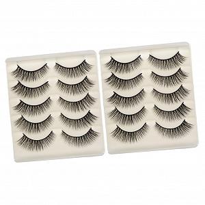 Вії Angoily Handgefertigte Фальшиві 3D-10 Paar Чорні - Фото 1