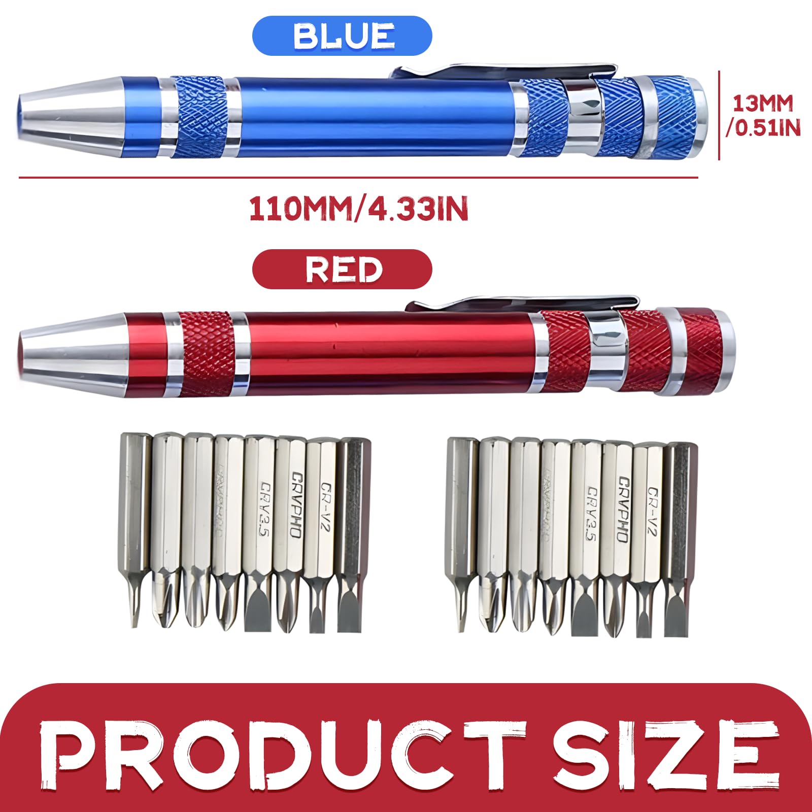 Набор отверток behone 2 sets Red + Blue, фото №2