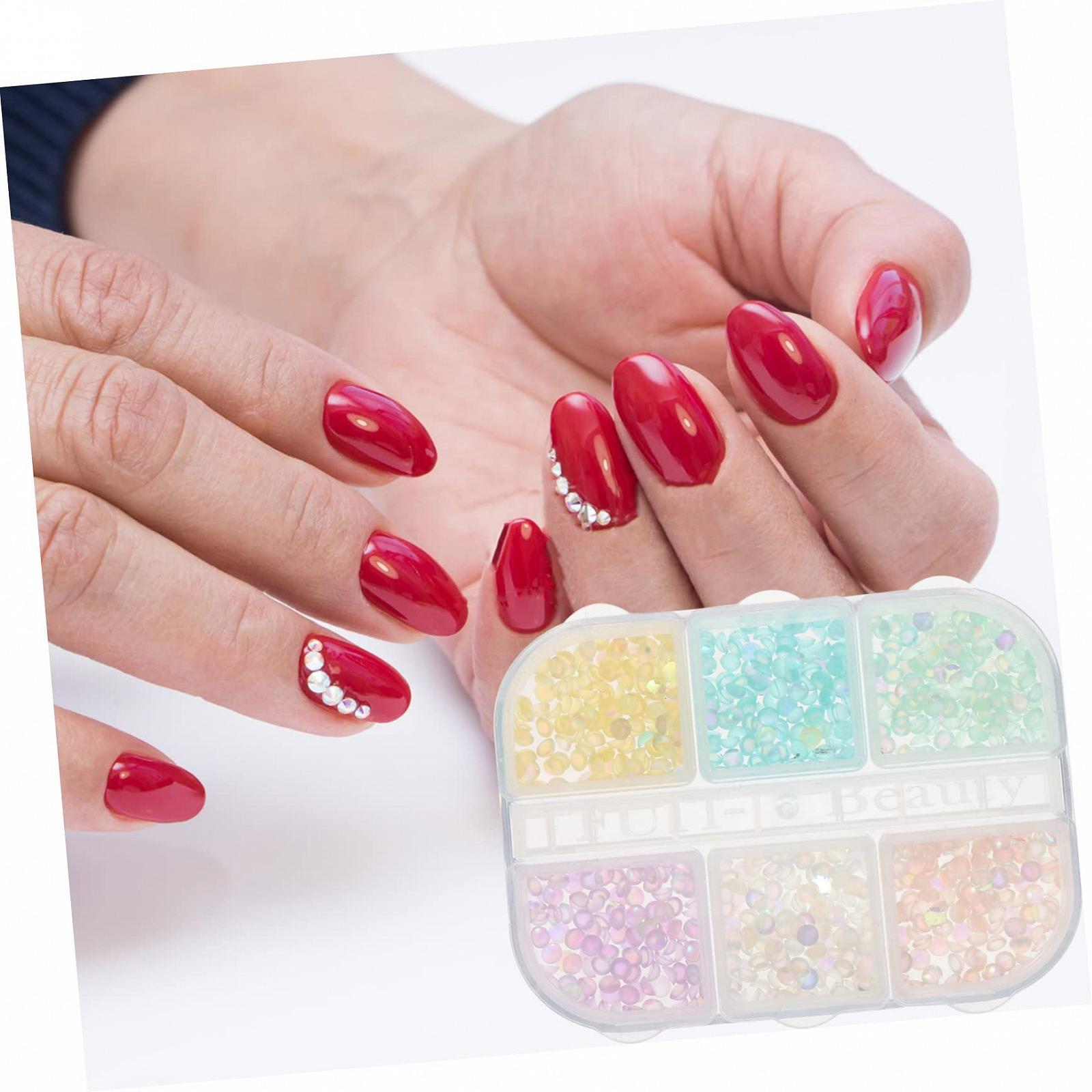 1 коробка аксессуаров для ногтей, украшения для маникюра, декор для DIY, украшения для ногтей для девочек, камни для ногтей, украшения для ногтей, подвески для ногтей, украшения для ногтей своими руками, смола, разноцветные, фото №6