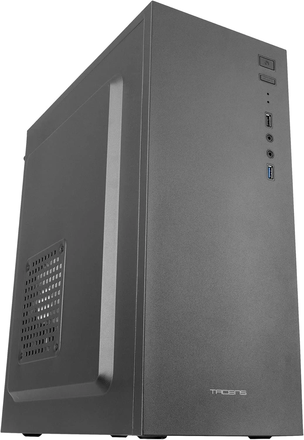 Корпус для ПК / Tacens 2ALUX / Mid Tower / Без БЖ / Сталевий / Чорний, фото №1 Корпус для ПК / Tacens 2ALUX / Mid Tower / Без БЖ / Сталевий / Чорний, фото №1