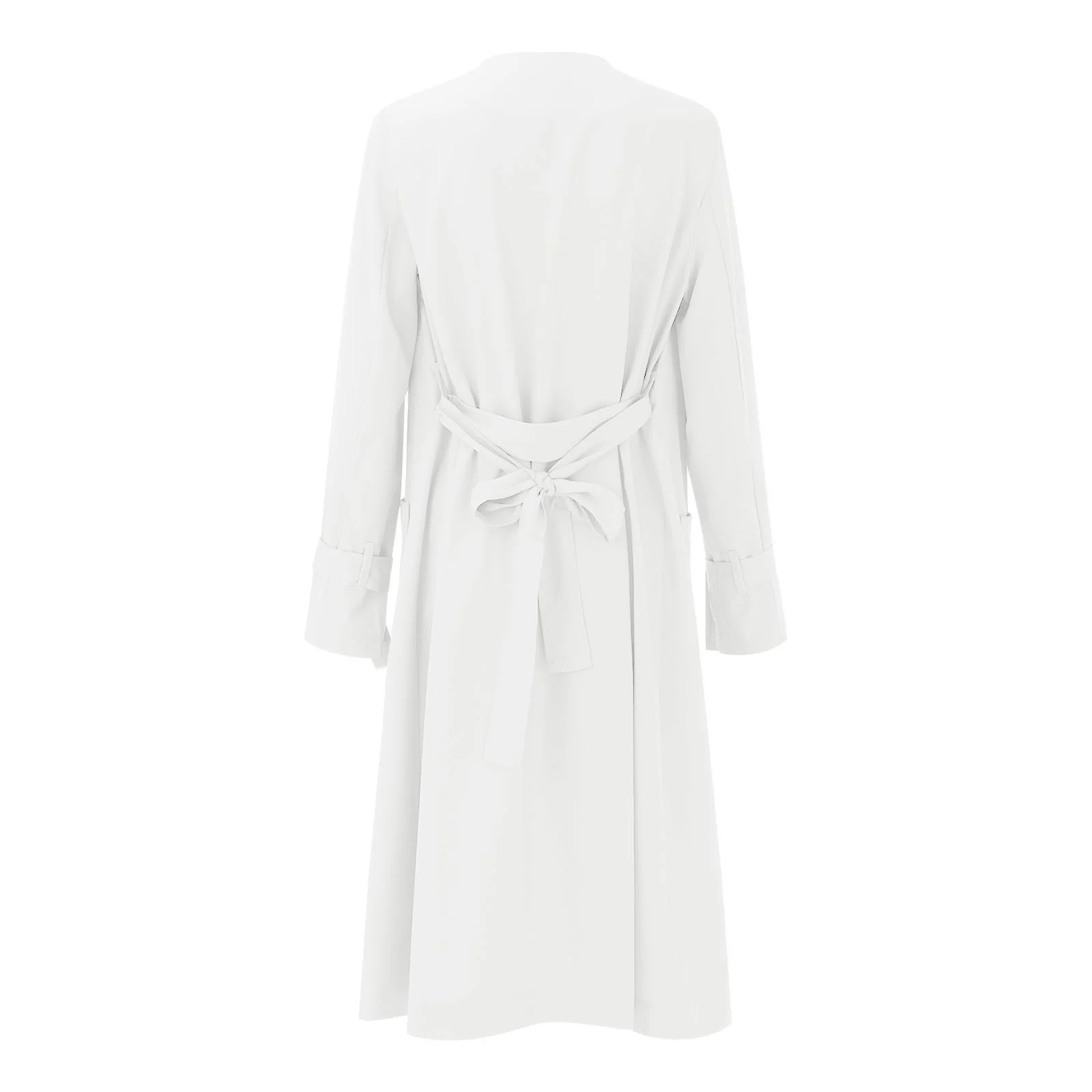 Тренч Жіночий Довгий Прямий Вільного Крою з Кишенями Вітрозахисний з Поясом, фото №5 Тренч Жіночий Довгий Прямий Вільного Крою з Кишенями Вітрозахисний з Поясом, фото №5