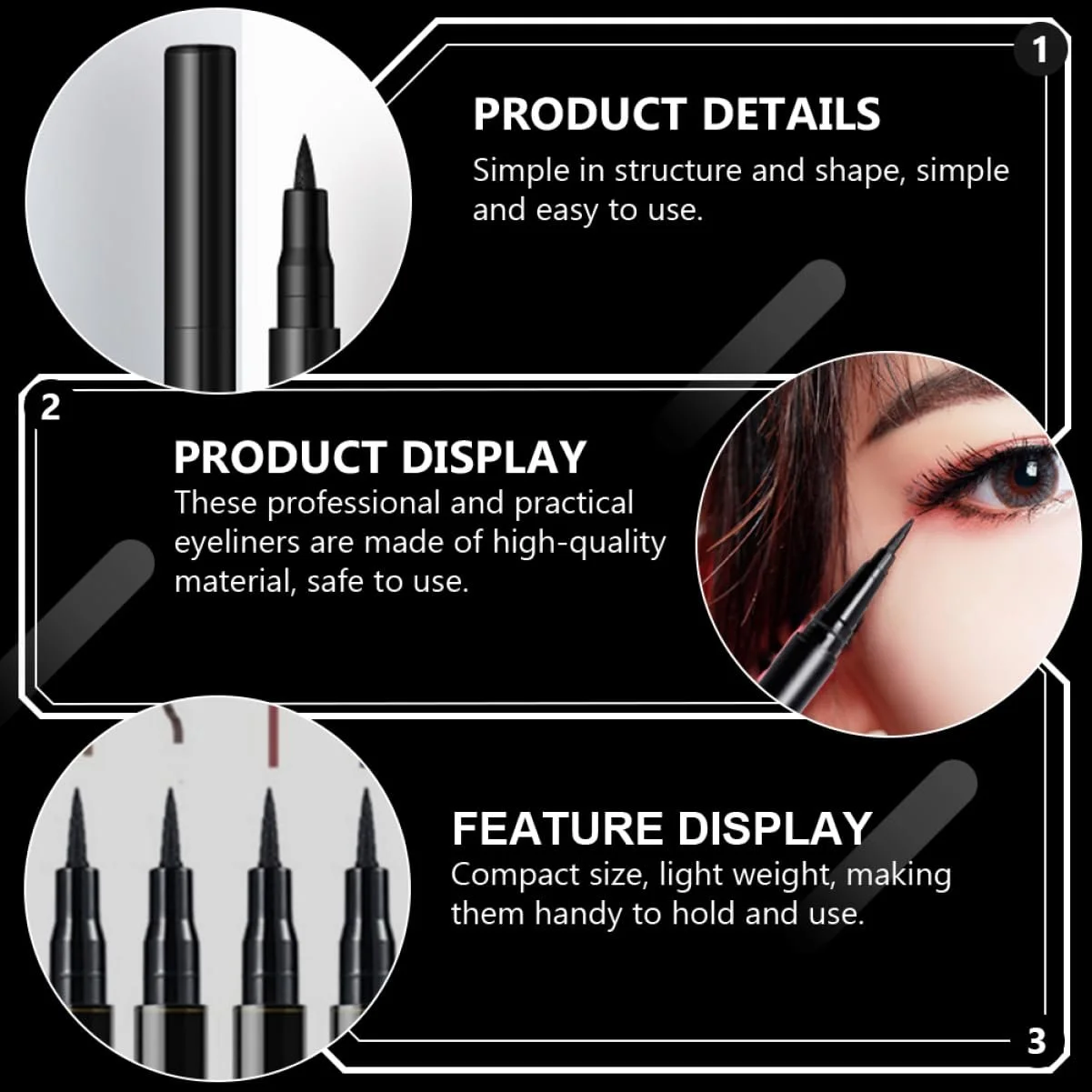 Підводка для очей HONMEET 12St Farbiger коричневий, фото №5