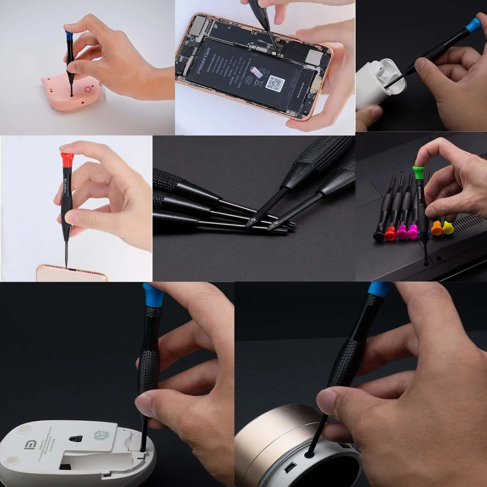 Набір для ремонту мобільних телефонів 39 в 1 інструмент для розбирання прецизійний, фото №6