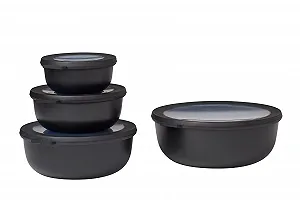 Набір мисок Mepal Cirqula 4 шт. круглі Nordic Black 350, 750, 1250 та 2250 мл - Фото 1