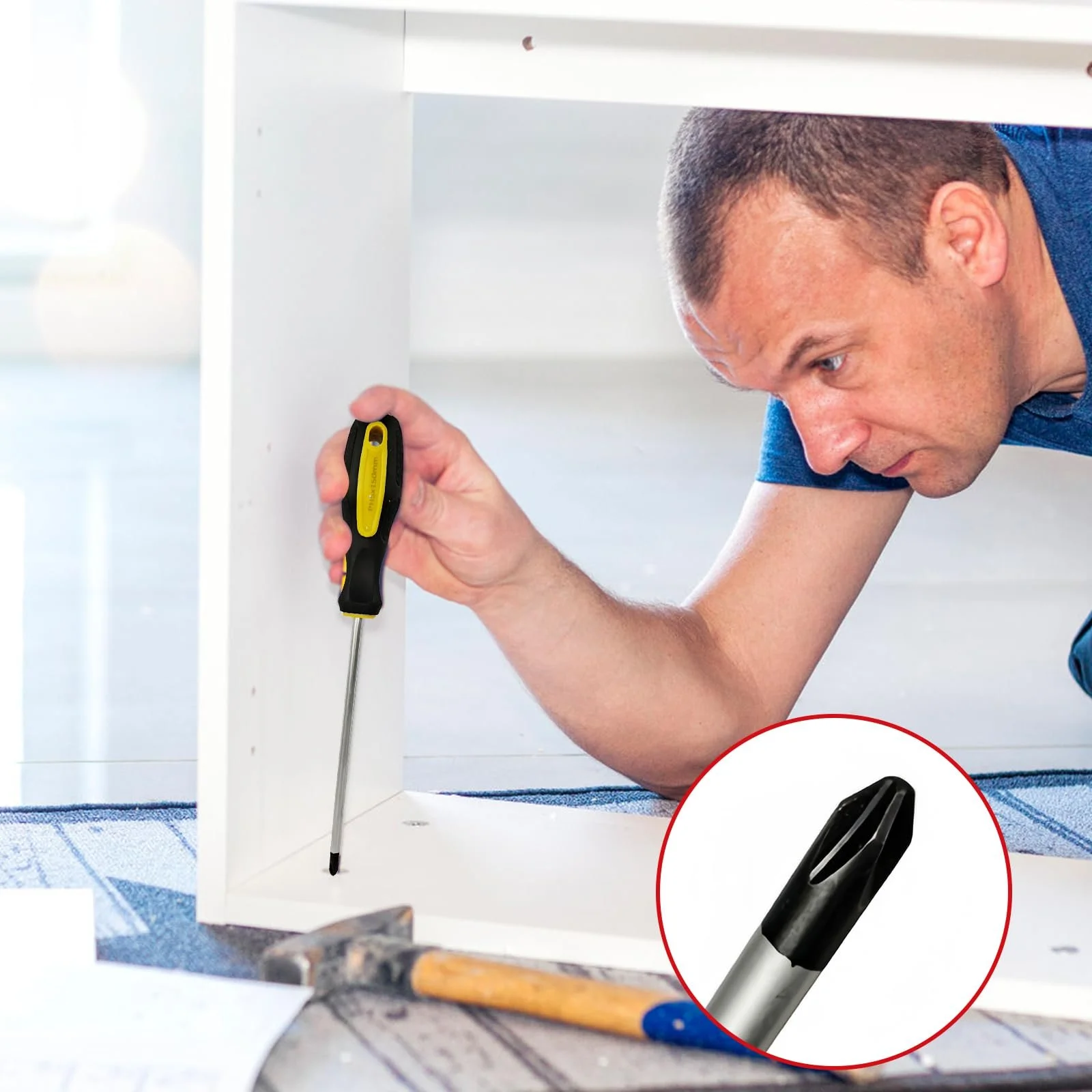 Викрутка хрестова Phillips Магнітна Chrome Vanadium Steel 6 x 250 мм, фото №6