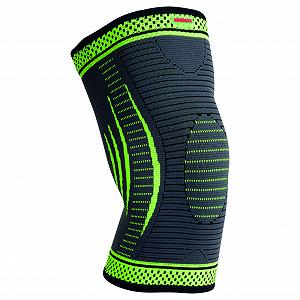 Компресійний наколінник MadMax MFA-284 3D Compressive knee support Dark grey/Neon green 1шт L - Фото 1