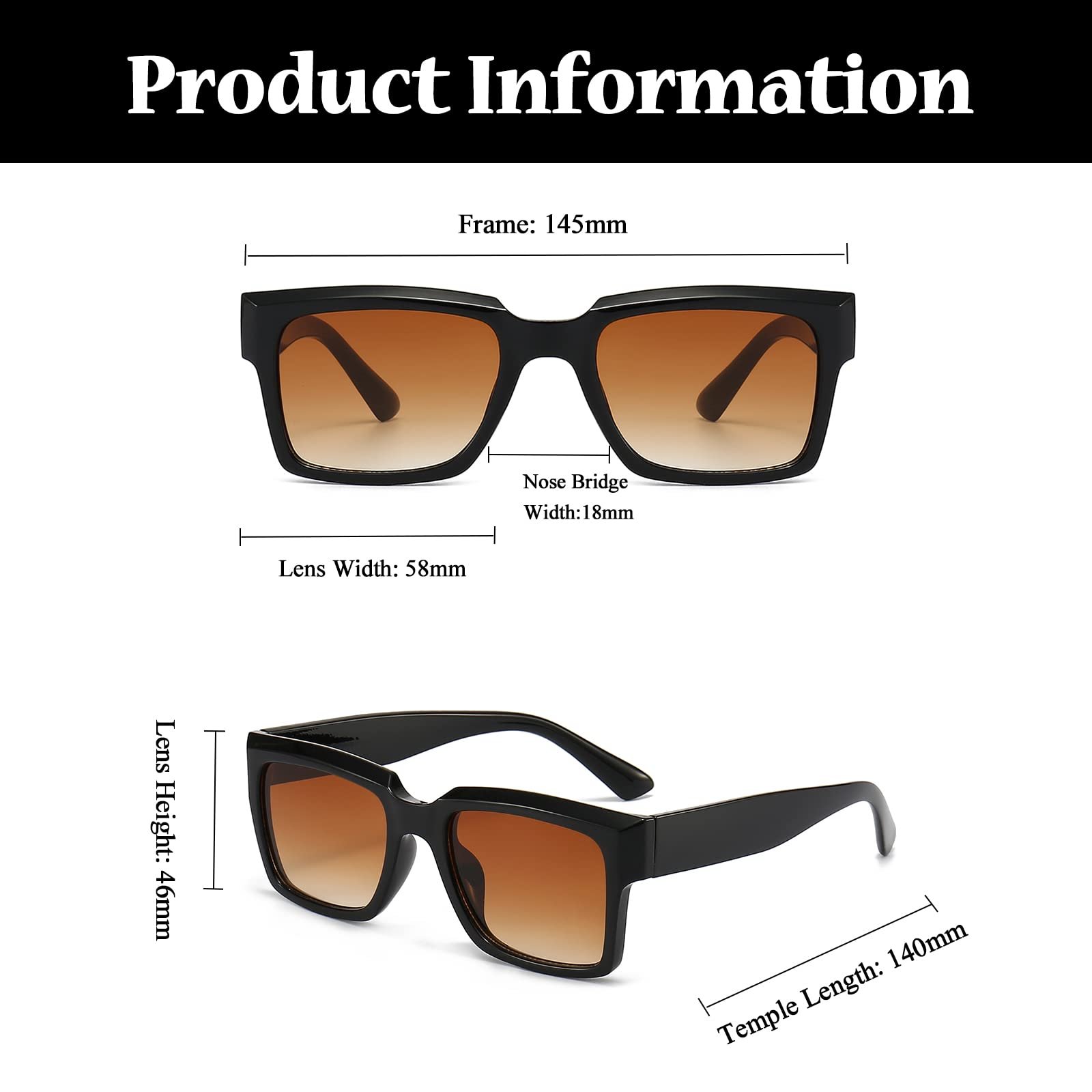 Вінтажні прямокутні сонцезахисні окуляри LJCZKA для чоловіків і жінок, квадратні, захист UV400, фото №3 Вінтажні прямокутні сонцезахисні окуляри LJCZKA для чоловіків і жінок, квадратні, захист UV400, фото №3