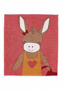 Рушник для ванни з капюшоном Sterntaler Emmily Donkey 100 x 100 см Світло-червоний - Фото 1