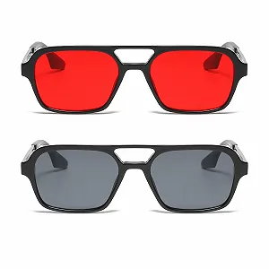 Солнцезащитные очки Прямоугольные Ретро Авиаторы YUELUQU Мужские Женские 70-х Винтажные с защитой UV400 synthetic.ua - Фото 1