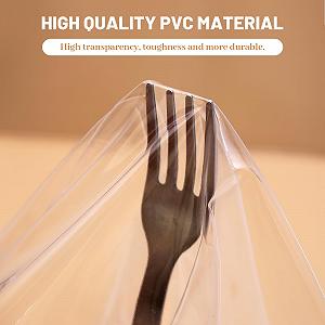 Скатертина кругла прозора PVC з еластичною стрічкою водонепроникна для столів діаметром 90-100 см synthetic.ua - Фото 1
