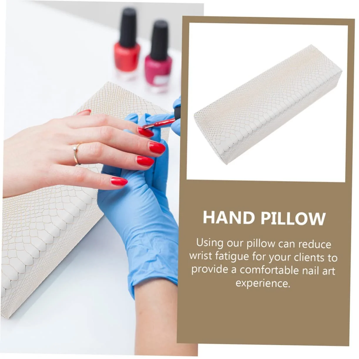 Подушка для рук для маникюра Ipetboom Komfortables Nagelkunst PU, нескользящая, фото №3