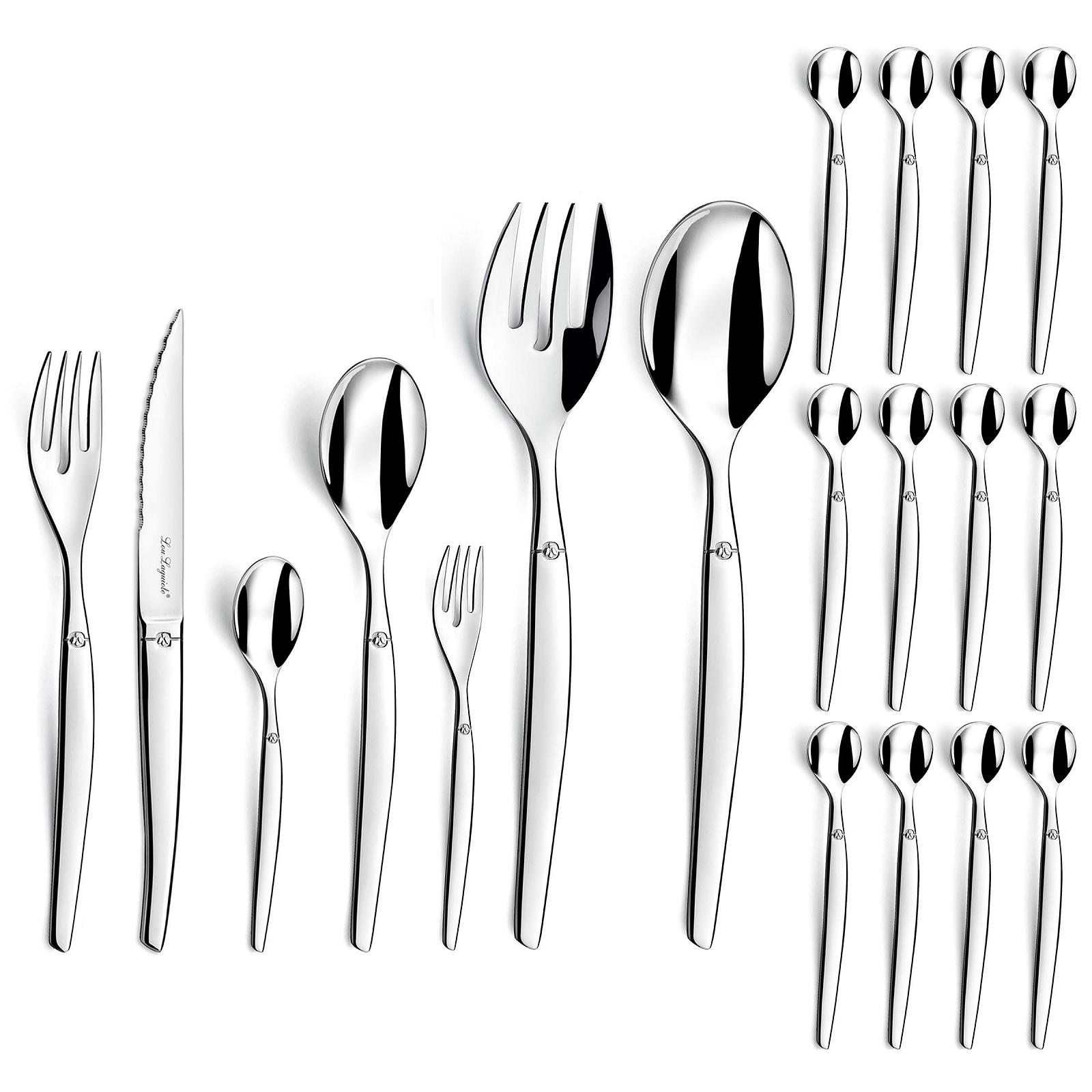 Набор столовых приборов Steel Lou Laguiole Jet, 74 предмета, фото №1 Набор столовых приборов Steel Lou Laguiole Jet, 74 предмета, фото №1