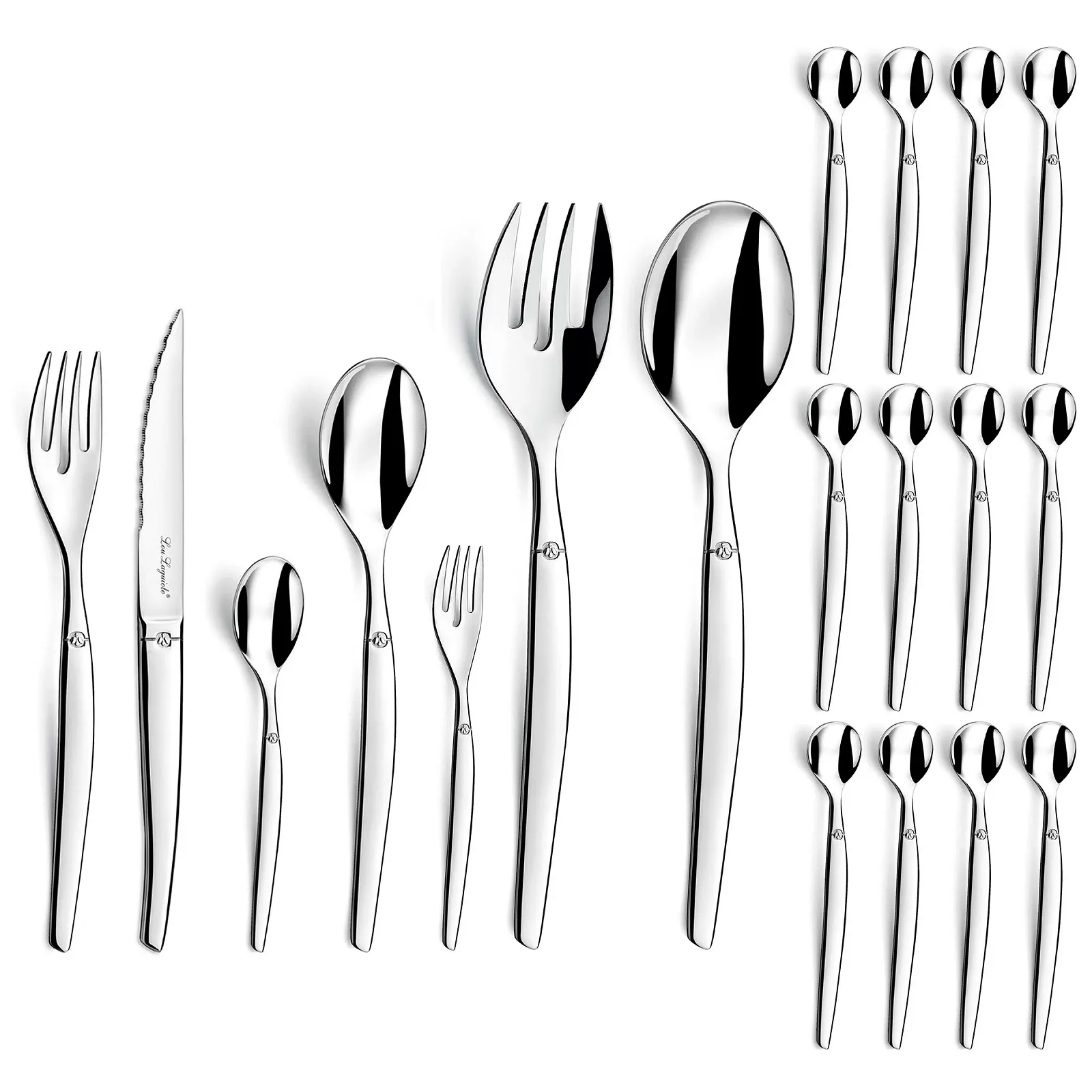 Набір столових приборів Steel Lou Laguiole Jet, 74 предмети, фото №1 Набір столових приборів Steel Lou Laguiole Jet, 74 предмети, фото №1