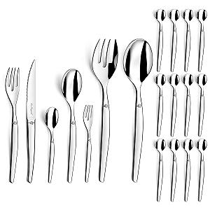 Купити Набір столових приборів Steel Lou Laguiole Jet, 74 предмети - Фото 1 Набір столових приборів Steel Lou Laguiole Jet, 74 предмети - Фото 1