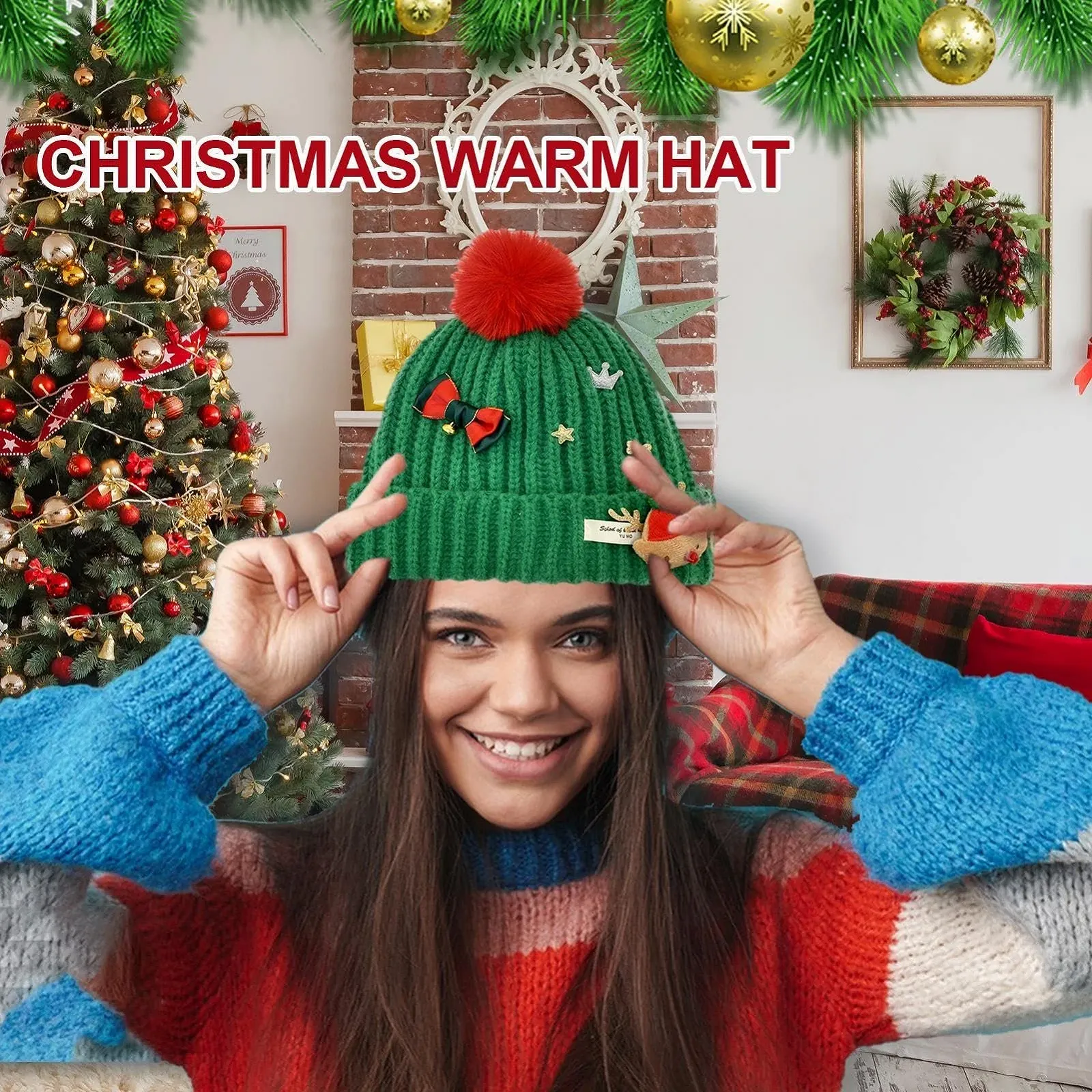 Різдвяна шапка Pruojhw для дорослих, фото №2 Різдвяна шапка Pruojhw для дорослих, фото №2