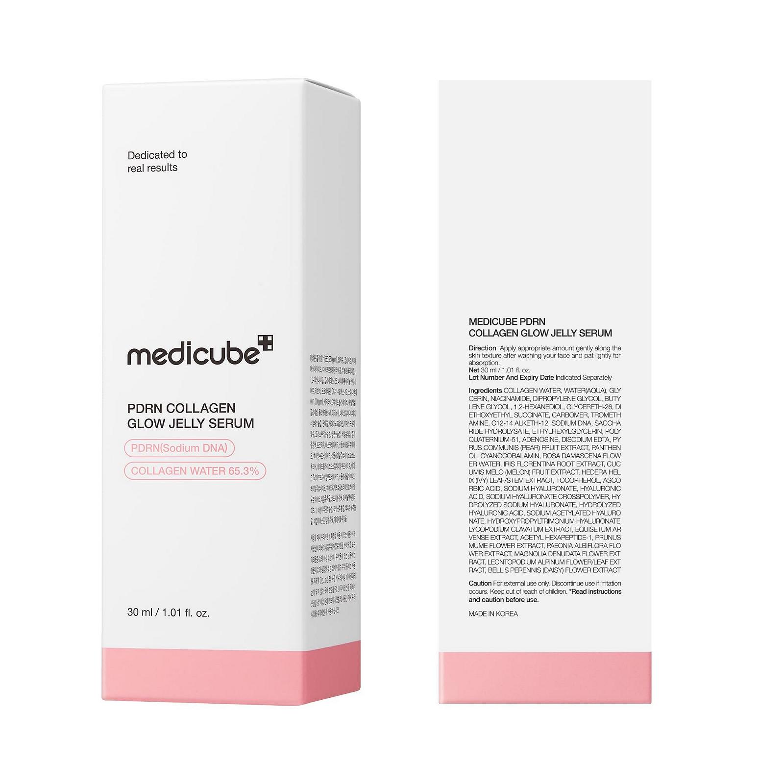 Сироватка-желе medicube PDRN Pink Collagen Glow легка для сяйва та еластичності 30 мл, фото №9