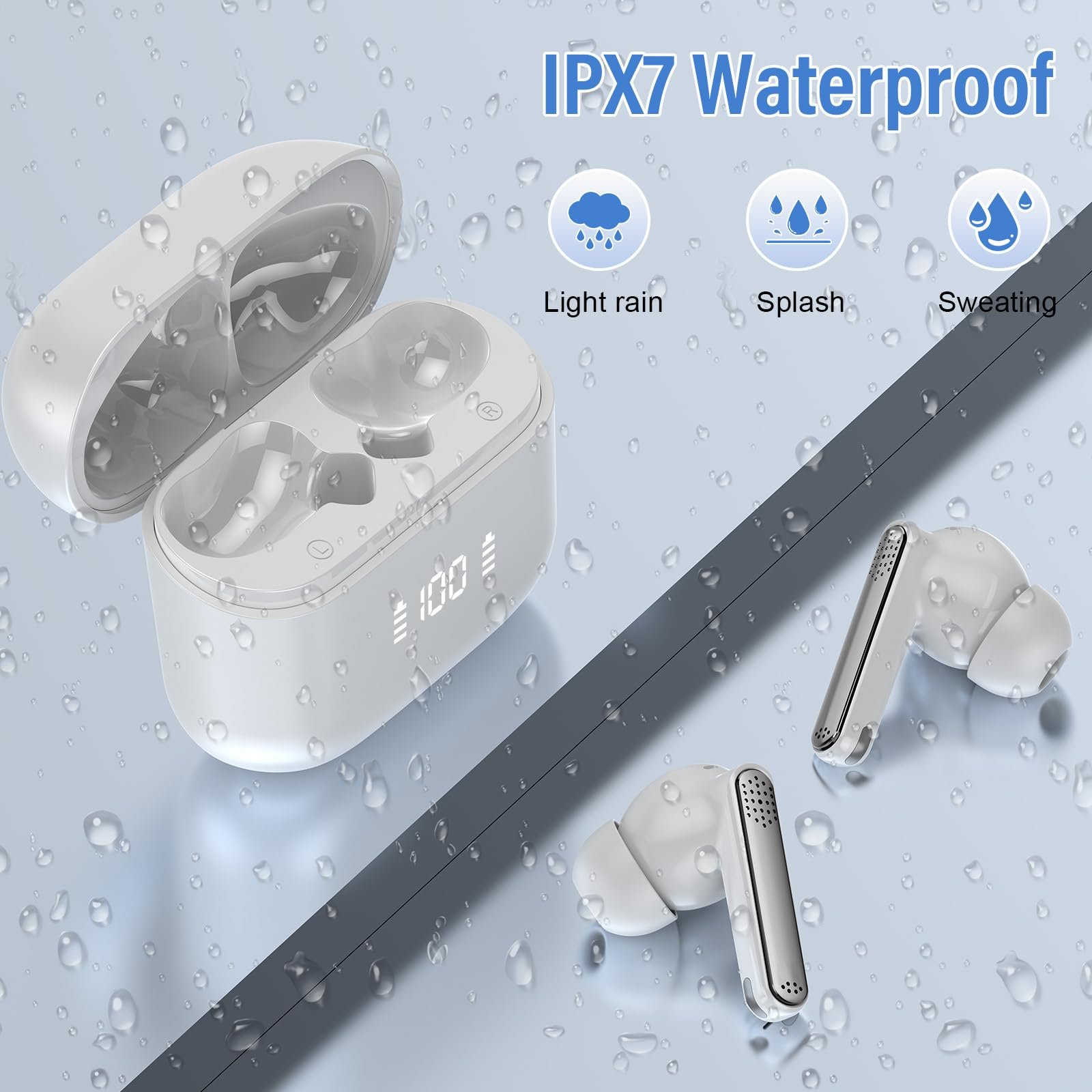 Навушники-перекладачі Bluetooth AI Intelligent 164 мови, білі, фото №9