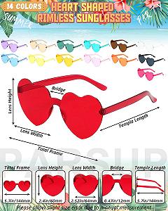 Сонцезахисні окуляри Без оправи Parsup Серце 14 пар Різнокольорові synthetic.ua - Фото 1