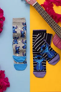 Шкарпетки SockShop Жіночі Disney Lilo and Stitch Бавовняні, 2 пари synthetic.ua - Фото 1