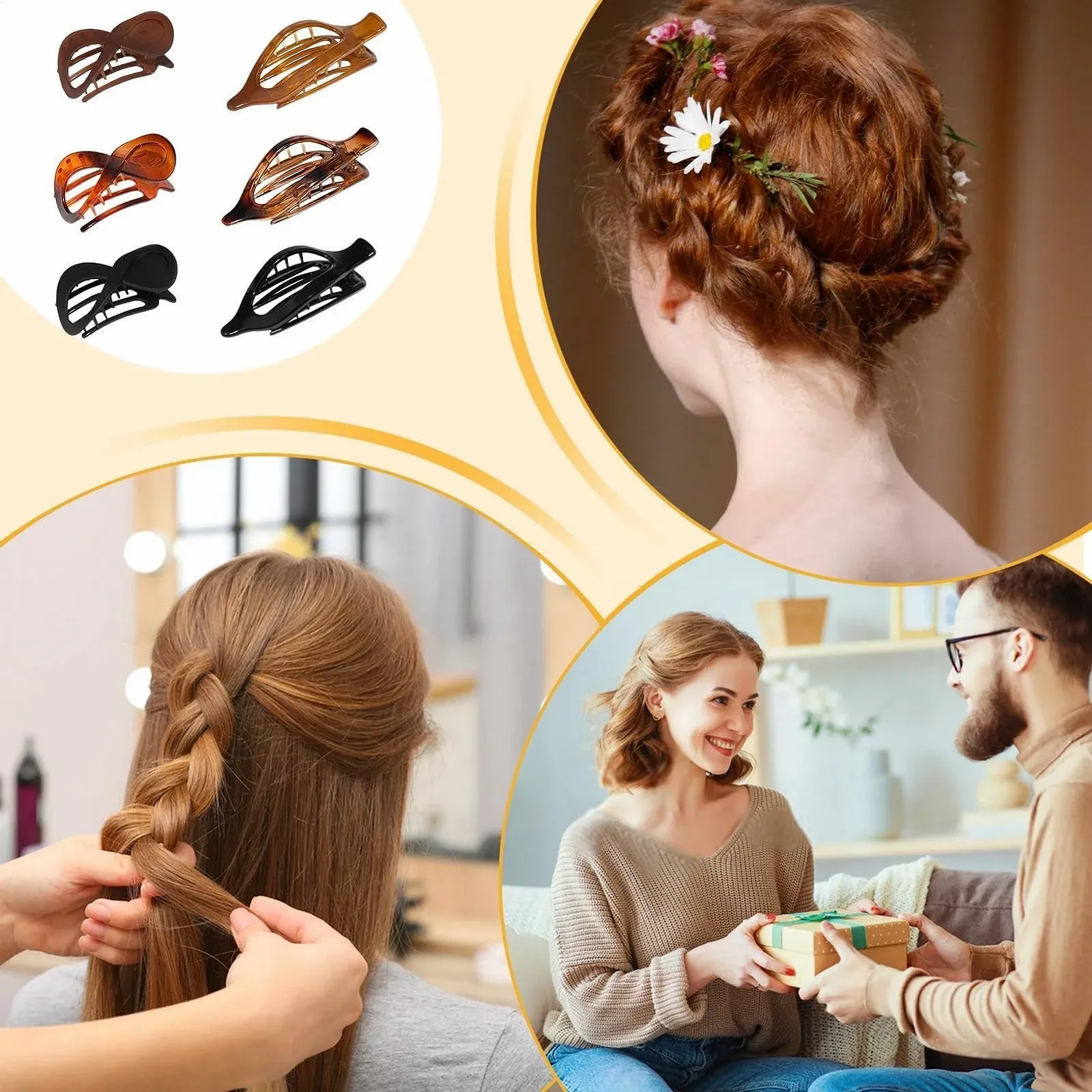 Заколки для волос CAPILI, плоские, 6 штук - для головных уборов, фото №5 Заколки для волос CAPILI, плоские, 6 штук - для головных уборов, фото №5