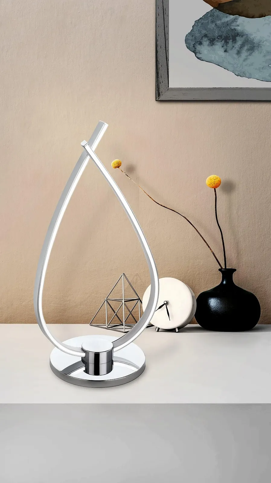 Настільна лампа EGLO алюміній 14 W хром, фото №2