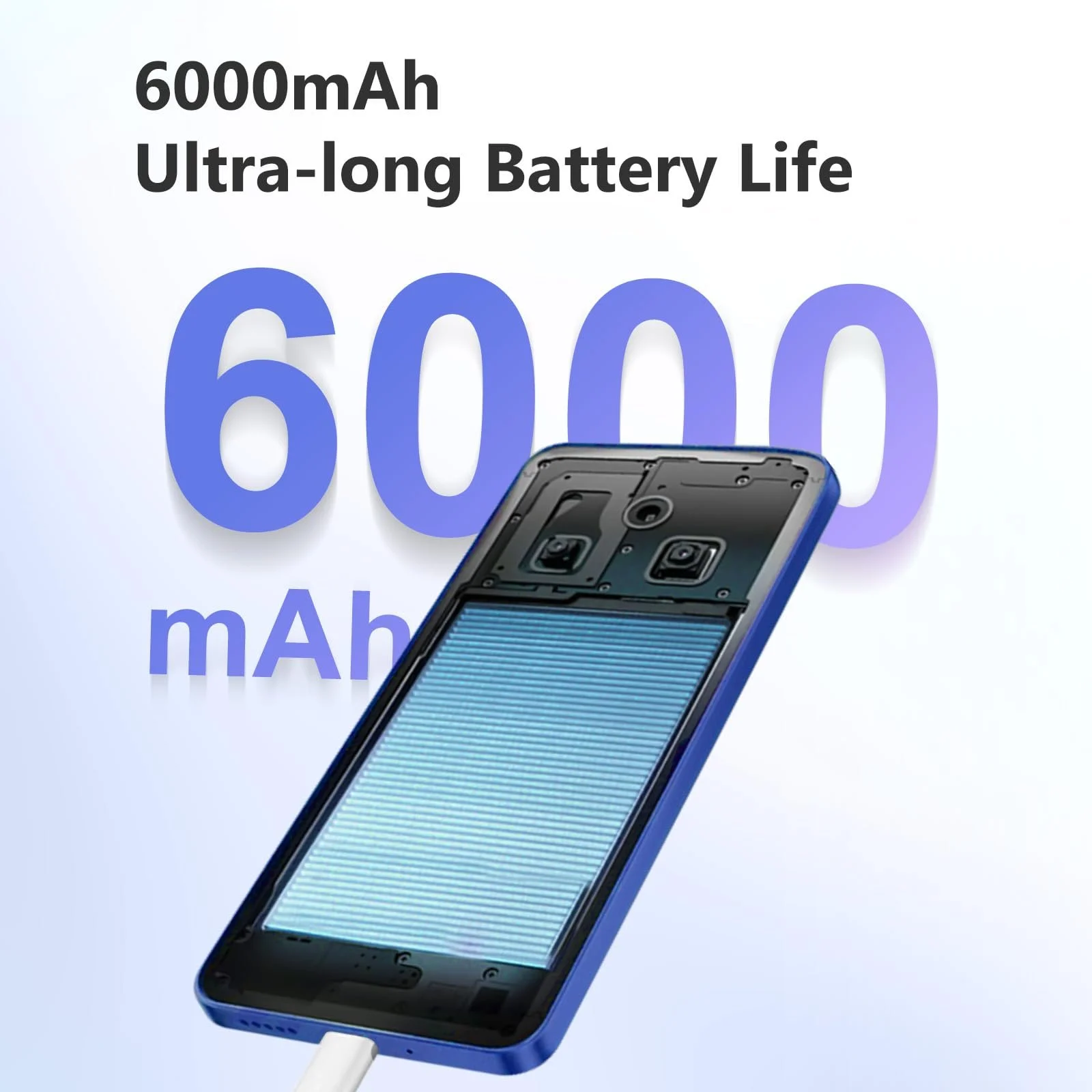 Смартфон XIAOMI Redmi 15C 4 GB / 128 GB 6.9 дюйма 120 Hz 50 MP 6000 мАч Blue (с чехлом), фото №4