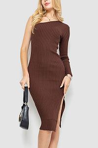 Платье вязаное цвет коричневый 204R174 synthetic.ua - Фото 1