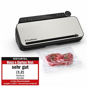 Вакуумний пакувальник FoodSaver VS3190X Silver з чорними вставками - Фото 1