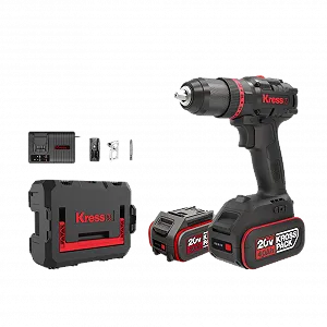 Дриль-шуруповерт акумуляторний Kress KUA71 / 20В / 60 Нм / Безщітковий / 2 швидкості / Кейс / Чорний - Фото 1