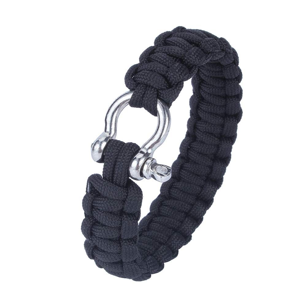 Браслет виживання Paracord 550 NDNCZDHC, військовий браслет виживання Paracord з шаклом з нержавіючої сталі, набір пряжок для кемпінгу, катання на човнах, пішого туризму, нержавіюча сталь, фото №1