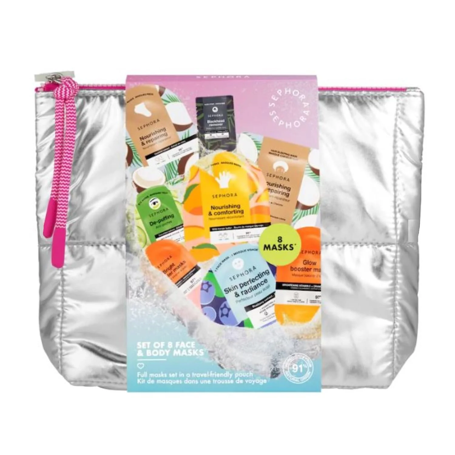 Набор масок для лица и тела (8 шт) SEPHORA Favorites Moving Lights Limited Edition в косметичке, фото №1