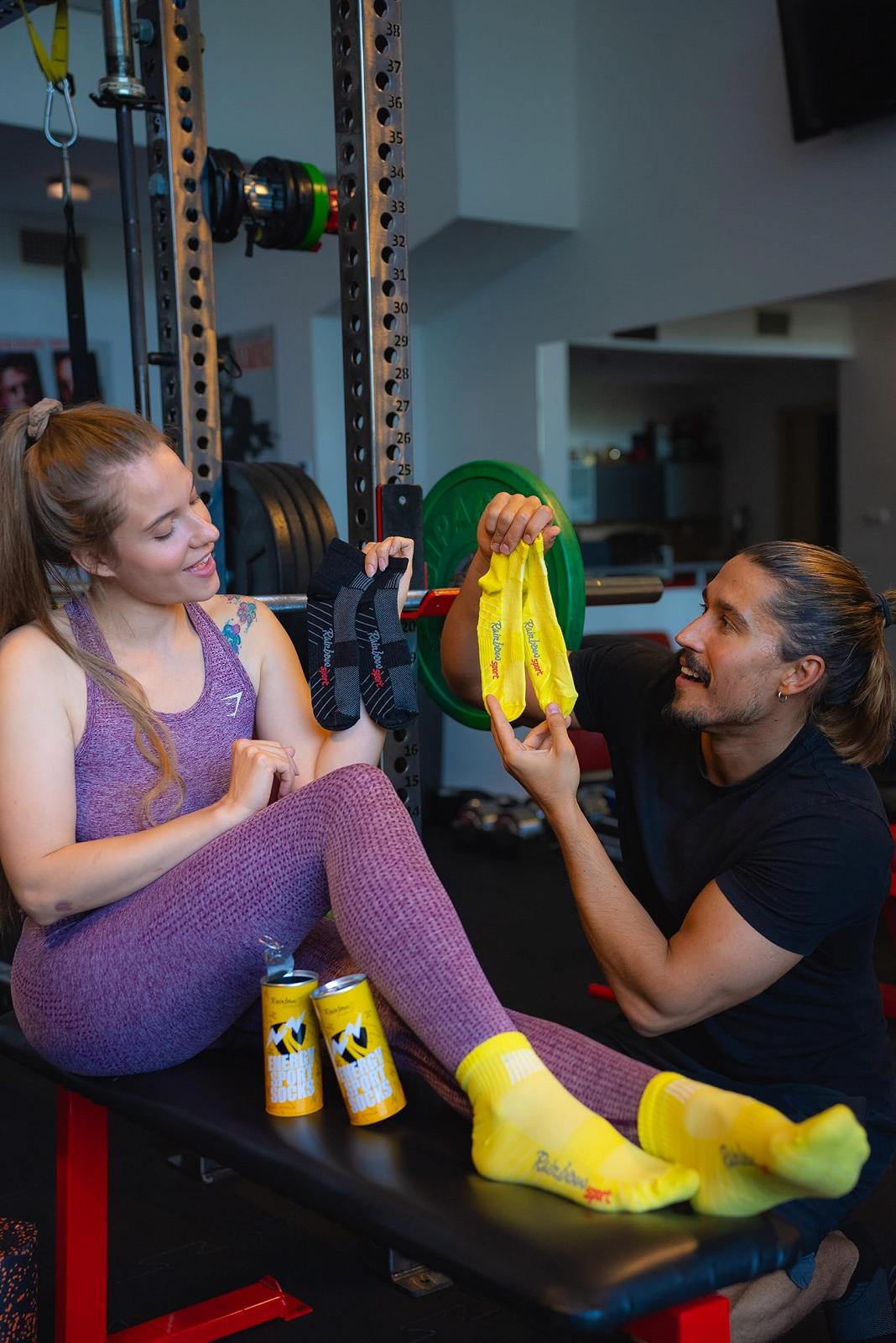 Шкарпетки Energy Drink Sport Rainbow Socks для жінок та чоловіків - 2 пари, фото №3