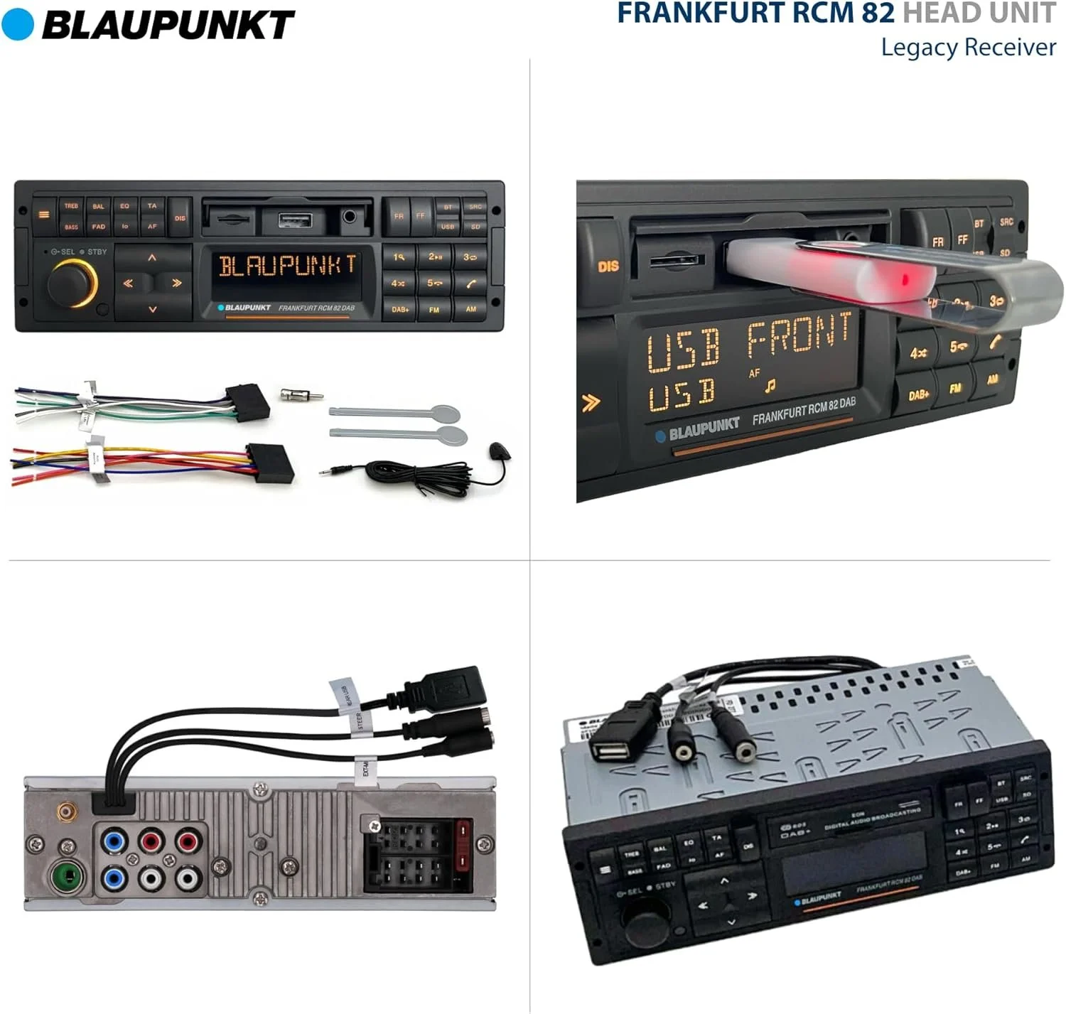 Автомагнітола Blaupunkt Frankfurt RCM 82 DAB / Bluetooth / USB / AUX / microSD slot / DAB+ / 1DIN, фото №6 Автомагнітола Blaupunkt Frankfurt RCM 82 DAB / Bluetooth / USB / AUX / microSD slot / DAB+ / 1DIN, фото №6